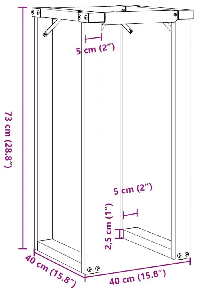 Pernas para mesa de jantar estrutura em O aço