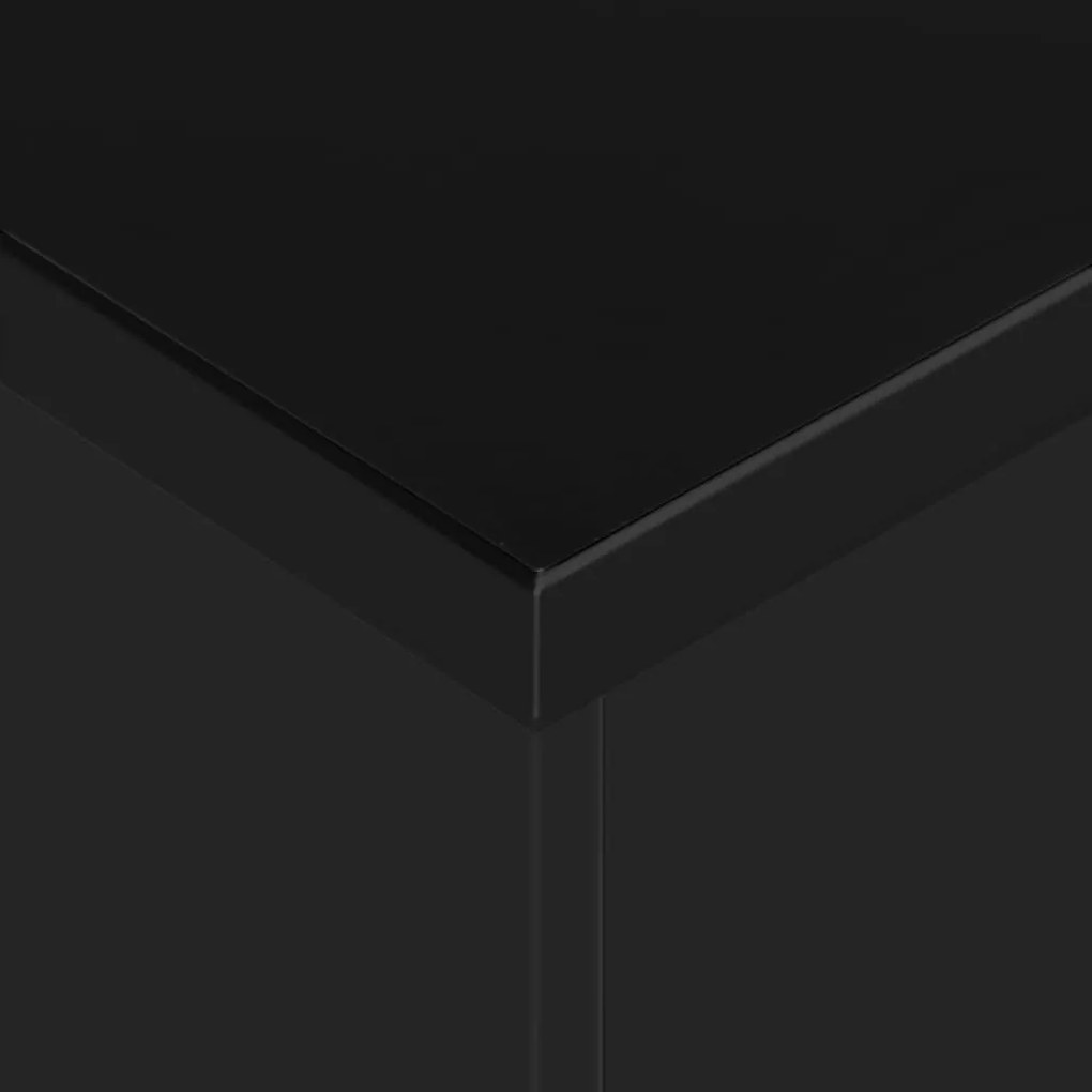 Mesa de jantar extensível 175x90x75 cm preto brilhante