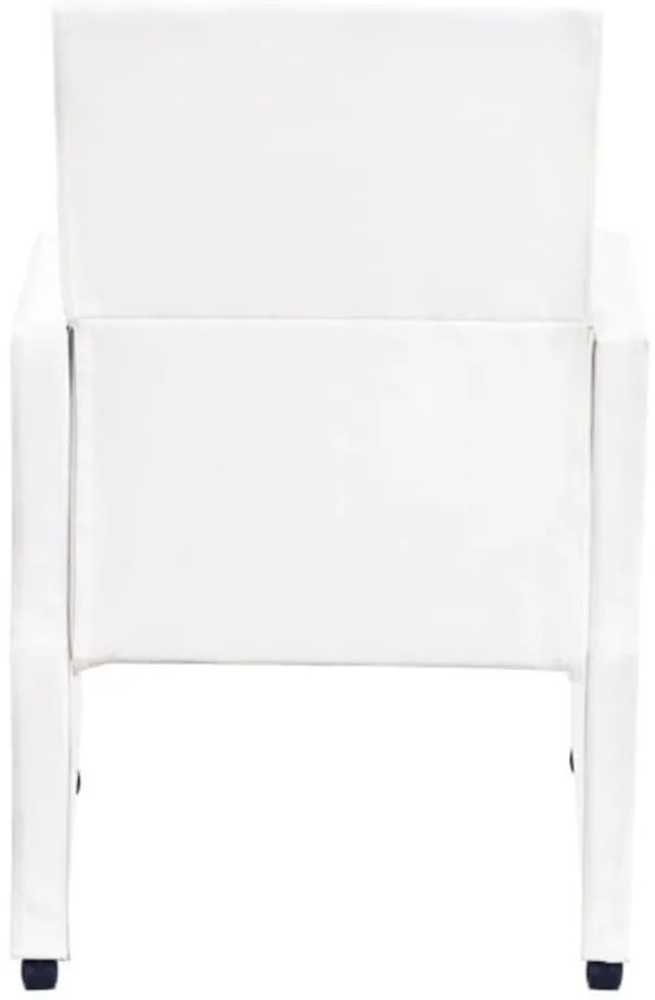 Cadeiras de jantar 2 pcs couro artificial branco