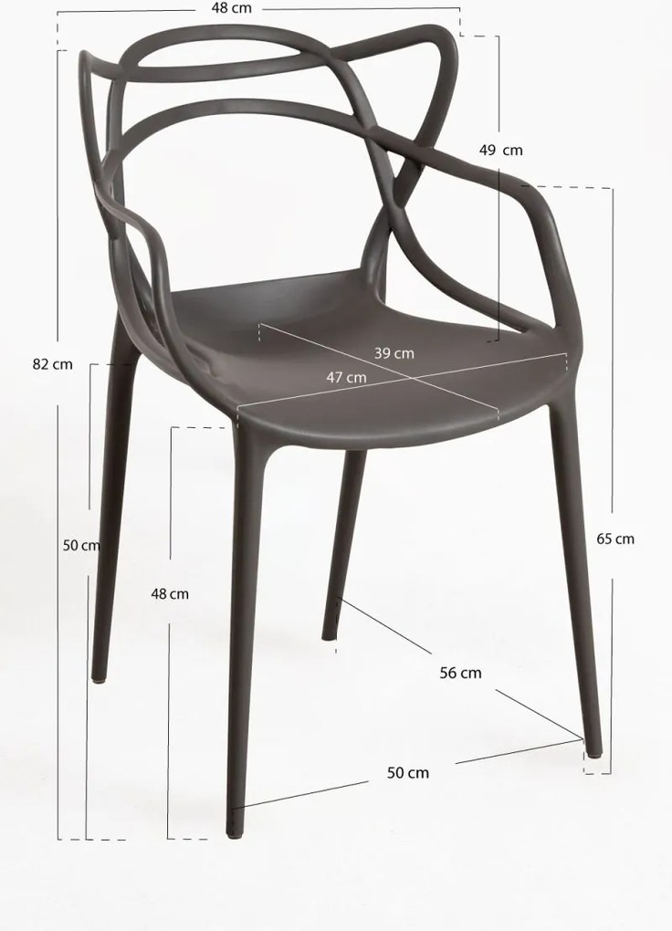 Pack 4 Cadeiras Korme - Cinza escuro