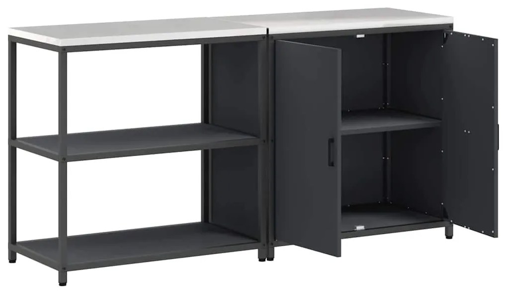 Conjunto de Armazenamento de Cozinha 2 pcs Antracite