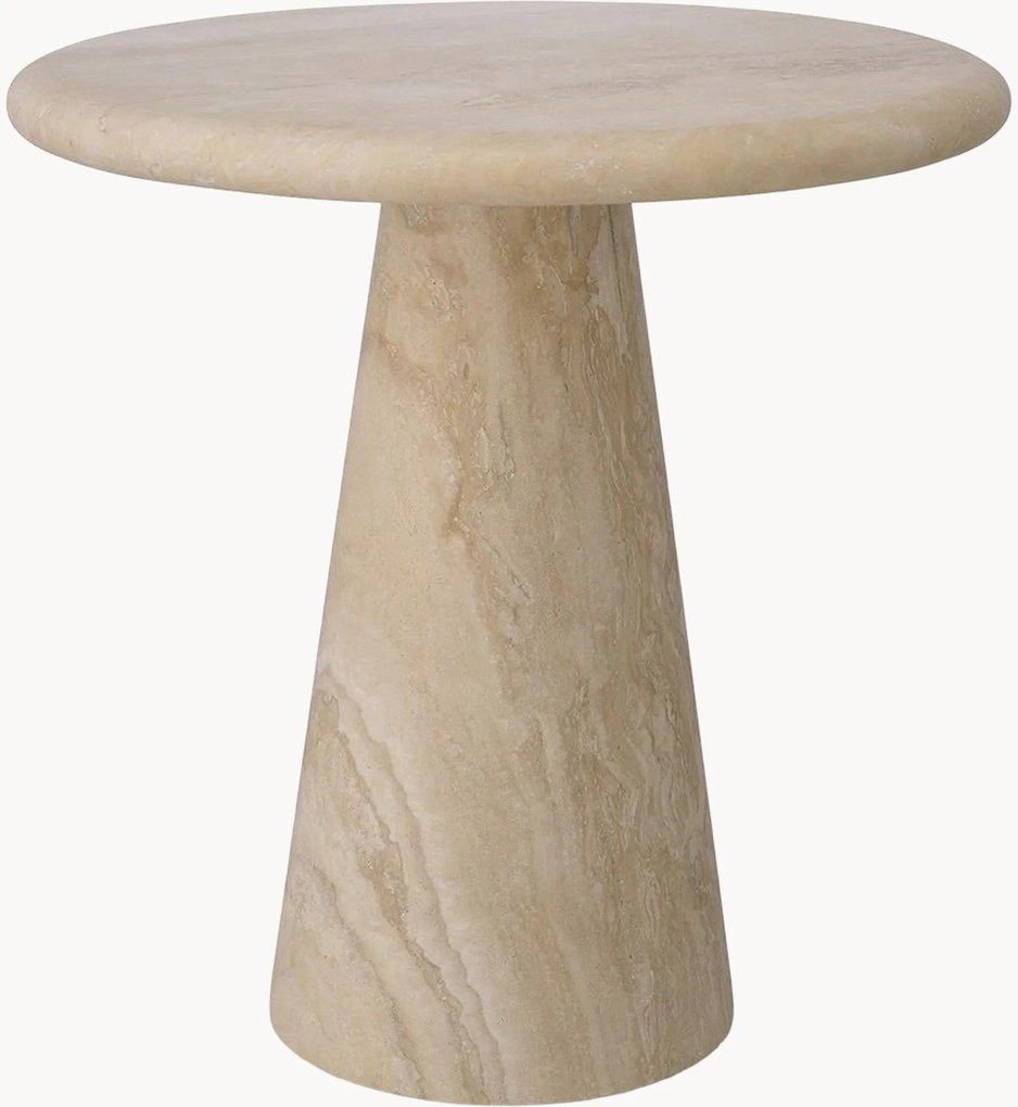 Mesa de apoio redonda em travertino Adriana