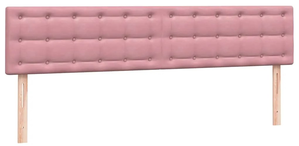 Cama com molas colchão 200x210 cm veludo rosa