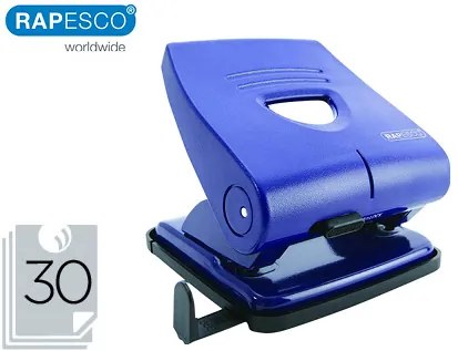 Furador Rapesco 827-p Azul 2 Furos Capacidade 30 Folhas