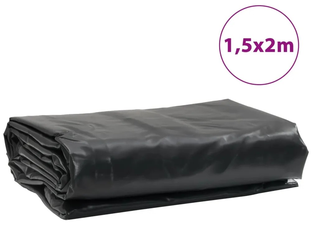 Lona 1,5x2 m 650 g/m² preto