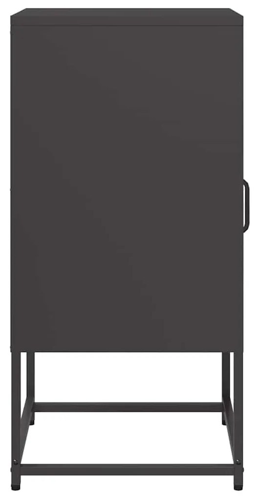 Mesa de cabeceira 36x39x78 cm aço laminado a frio preto