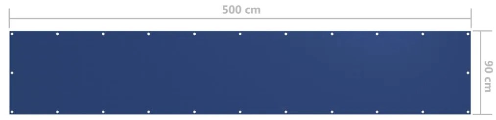 Tela de varanda 90x500 cm tecido Oxford azul