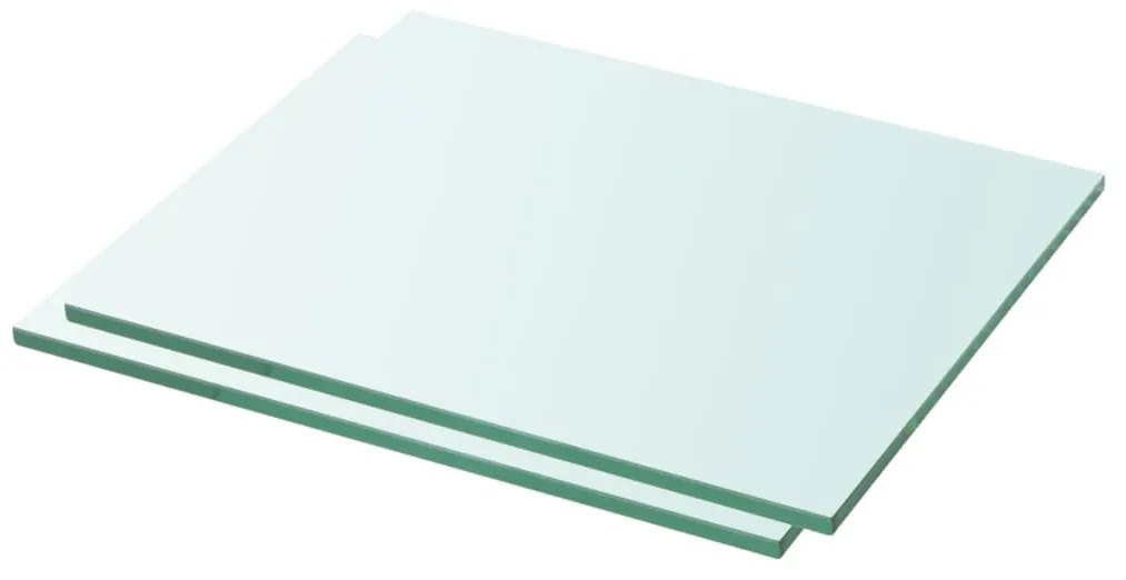 vidaXL Prateleiras 2 pcs 30x20 cm vidro transparente