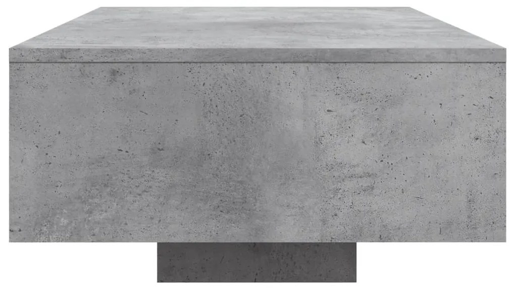 Mesa de centro com luzes LED 85x55x31 cm cinzento cimento