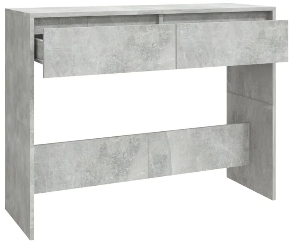 Mesa consola 100x35x76,5 cm derivados madeira cinzento-cimento