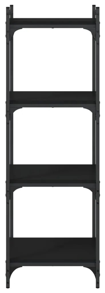 Estante c/ 4 prateleiras 40x30x120cm derivados de madeira preto