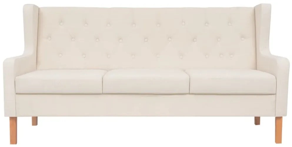 Conjunto de sofás 2 pcs tecido branco nata