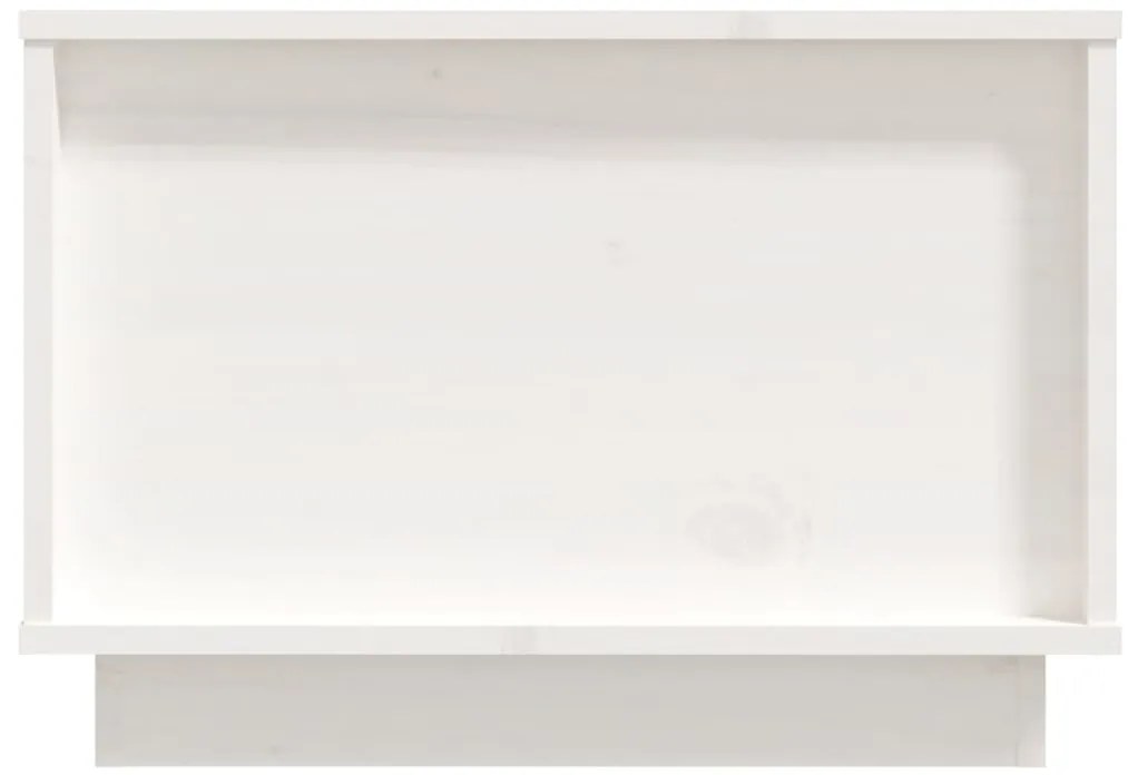 Mesa de centro 60x50x35 cm madeira de pinho maciça branco
