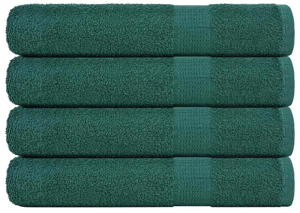vidaXL Toalhas de sauna FROGN 4 pcs 80x200 cm 360 g/m² verde
