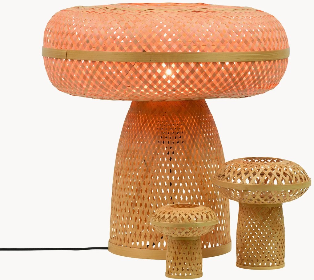Candeeiros de mesa em bambu Palawan, conjunto de 3