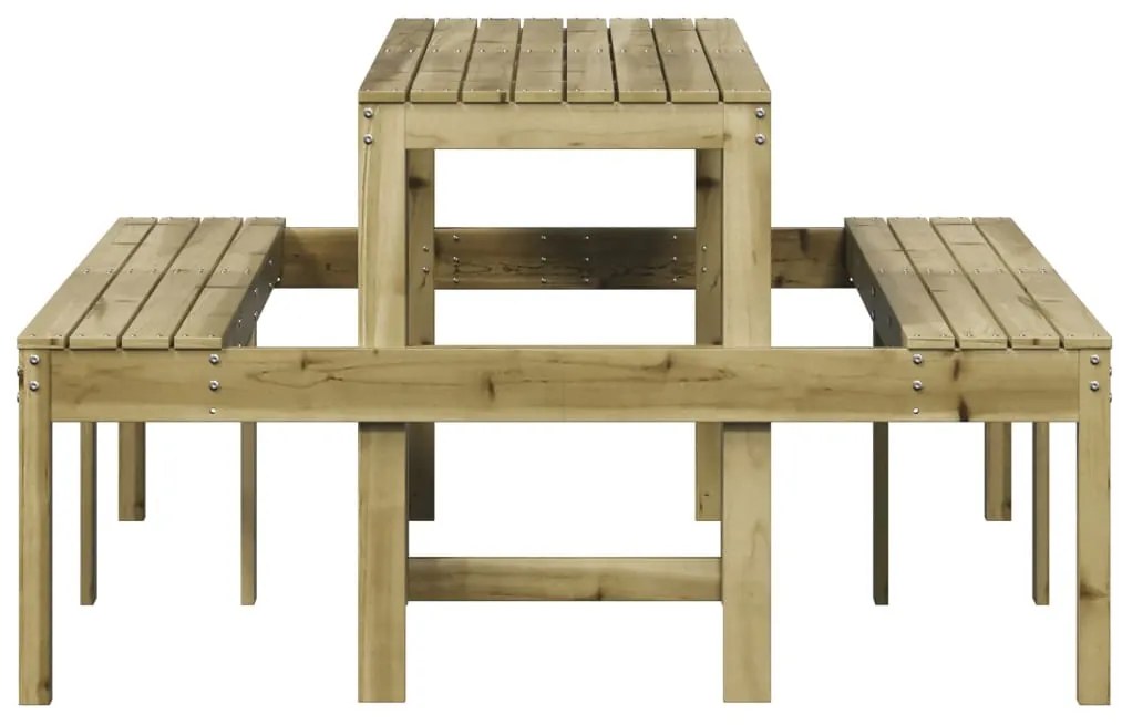 Mesa de piquenique 160x134x75 cm madeira de pinho impregnada