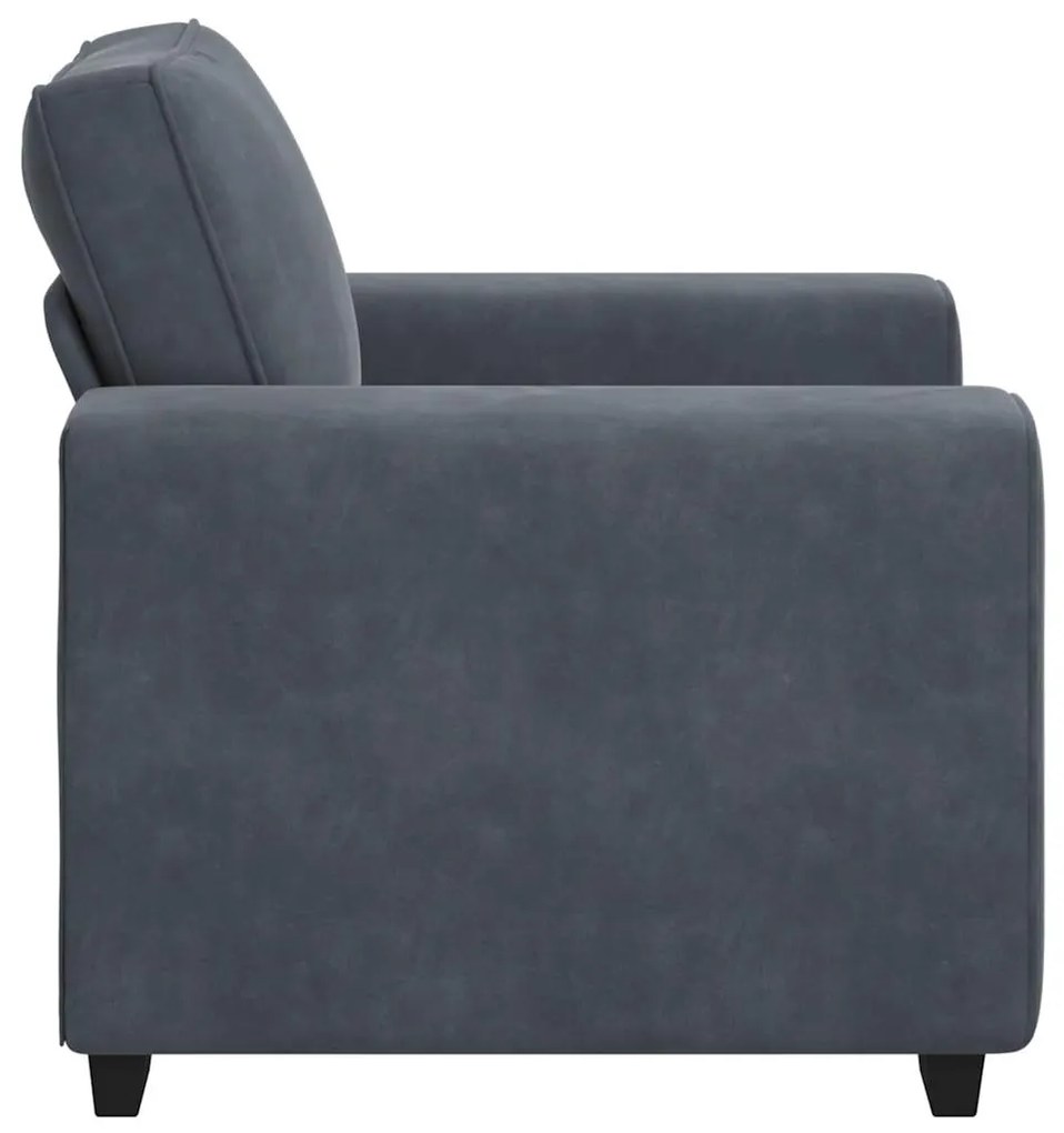 Poltrona 60 cm veludo verde-escuro