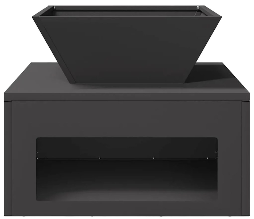 Fire Pit Preto 50 x 50 x 40 cm Aço