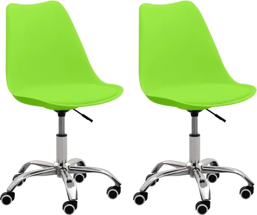 Cadeiras de Escritório 2 pcs Couro Artificial Verde