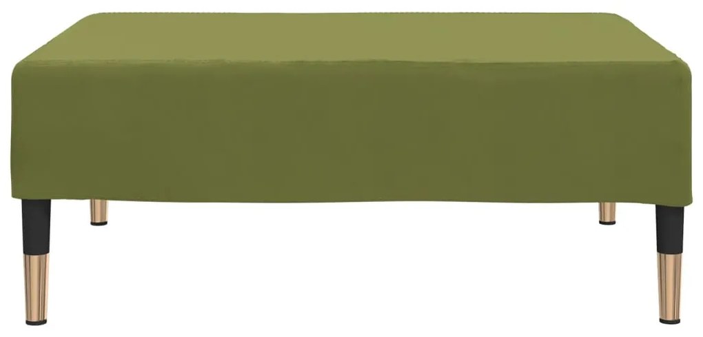 Apoio de pés 78x56x32 cm veludo verde-claro
