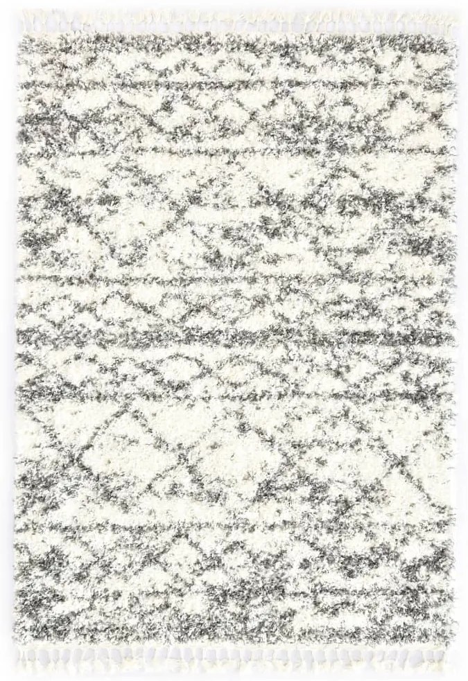 vidaXL Tapete berbere shaggy PP bege e areia 160x230 cm
