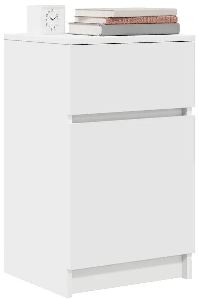 Mesa de cabeceira 39x35x65 cm derivados de madeira branco