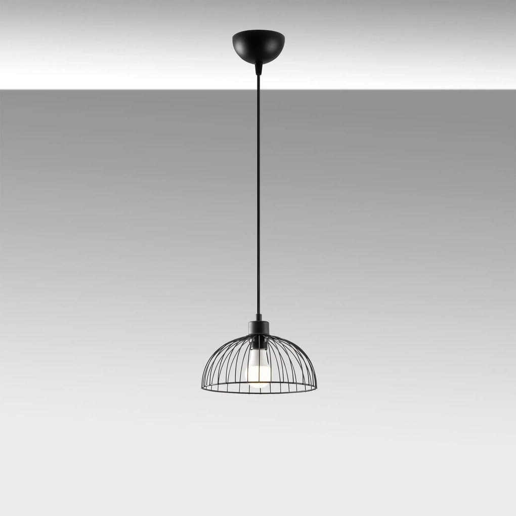 Candeeiro de Teto Beybisi – Preto – 25 x 25 cm