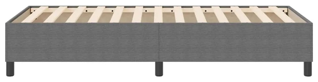 Cama Box Spring Cinza Claro 90x200 cm Tecido Cotelê
