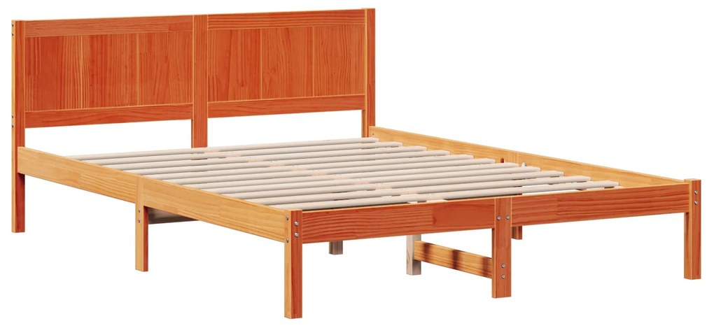 Estrutura de Cama Castanha Encerada Castanha Encerada