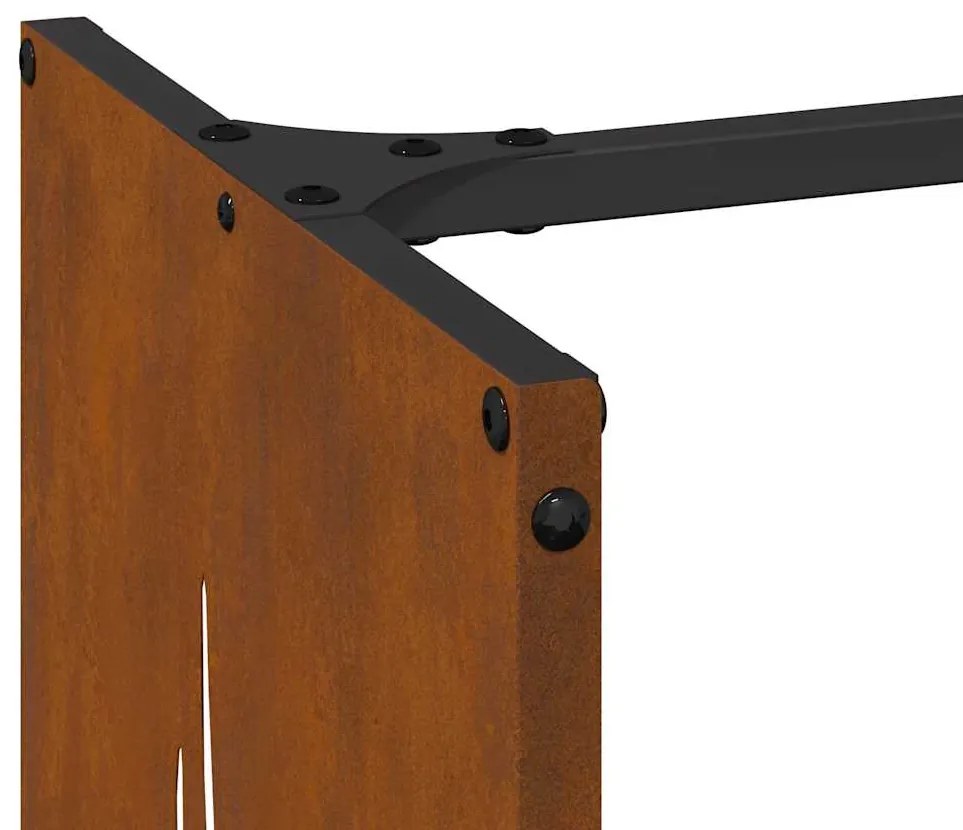 Rack Lenha 40x30x80 cm aço resistente às intempéries