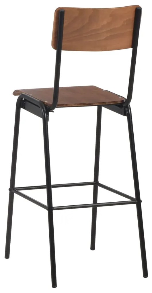 3 pcs conjunto de bar em aço castanho e preto