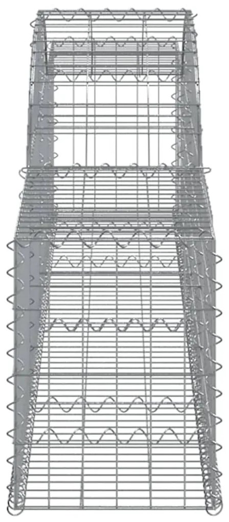 Cestos gabião arqueados 8 pcs 300x30x40/60 cm ferro galvanizado