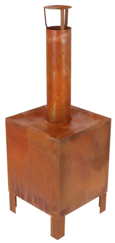 Fogão de terraço S cor de ferrugem
