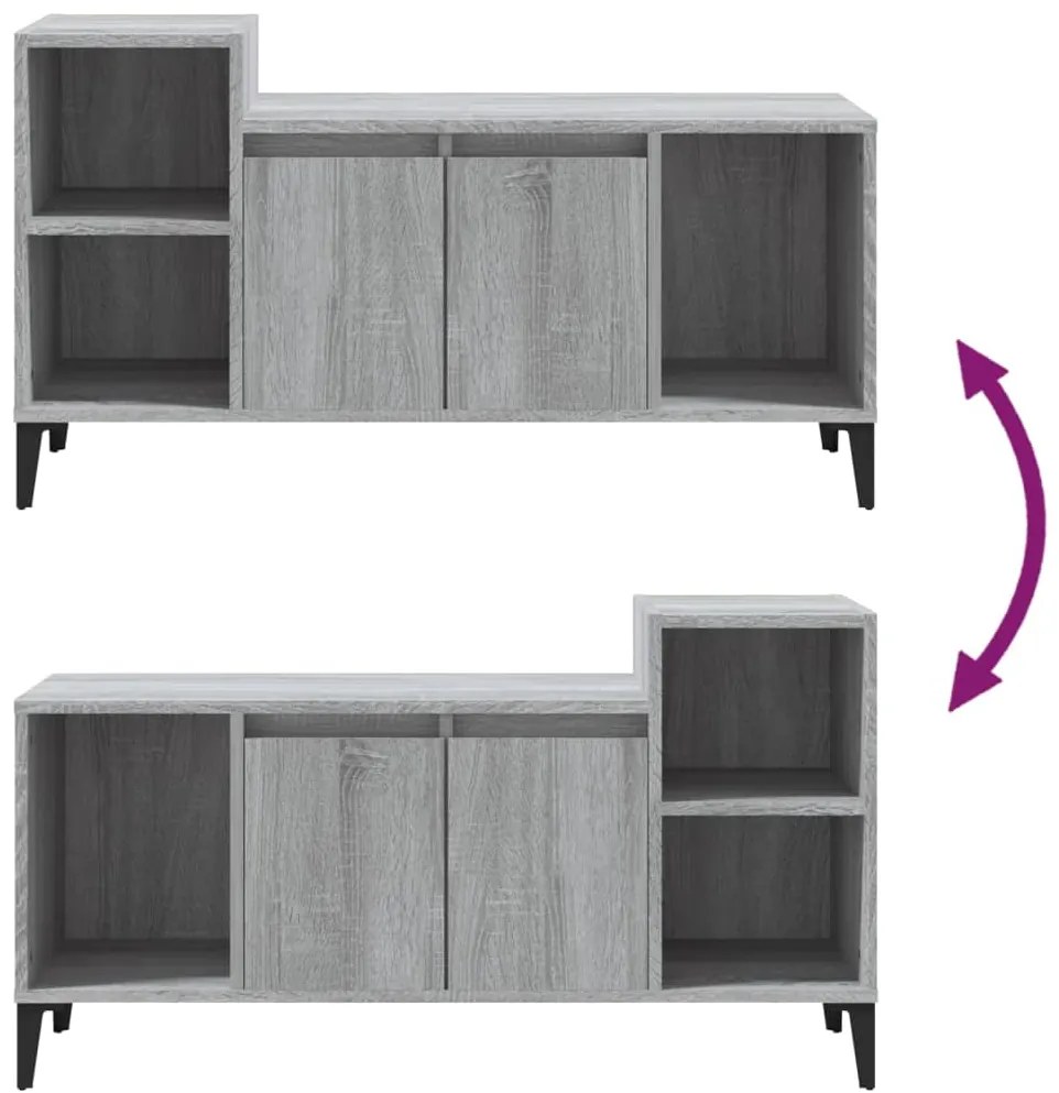 Móvel de TV 100x35x55 cm derivados de madeira cinzento sonoma