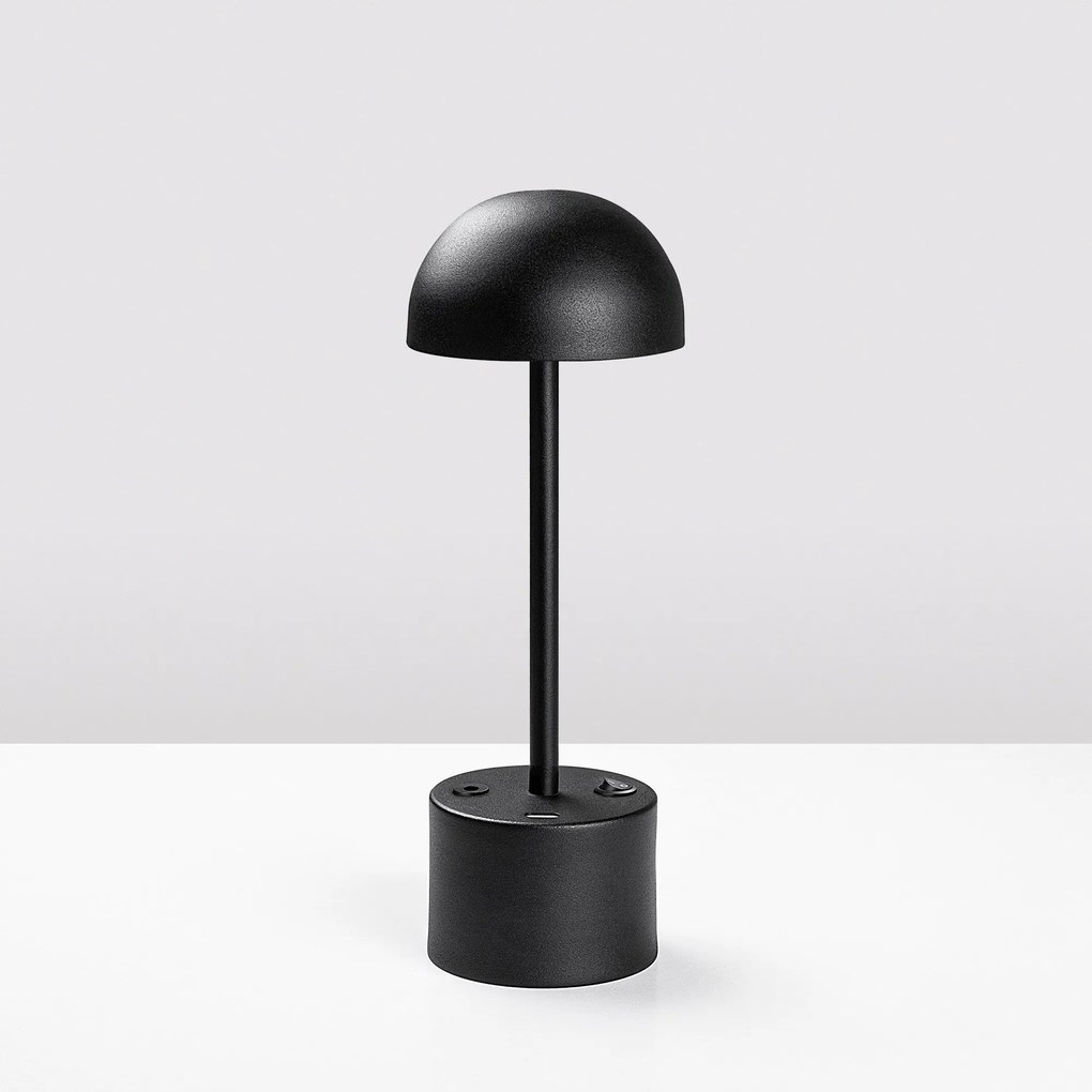 Candeeiro de Mesa Sept – Preto – Diâmetro 10 cm Altura 29 cm