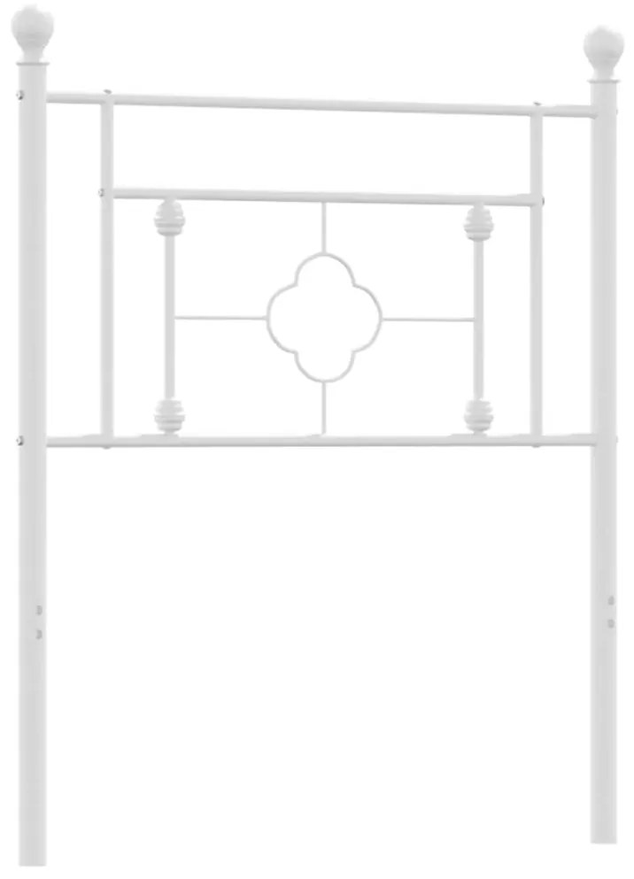 Cabeceira de cama 75 cm metal branco