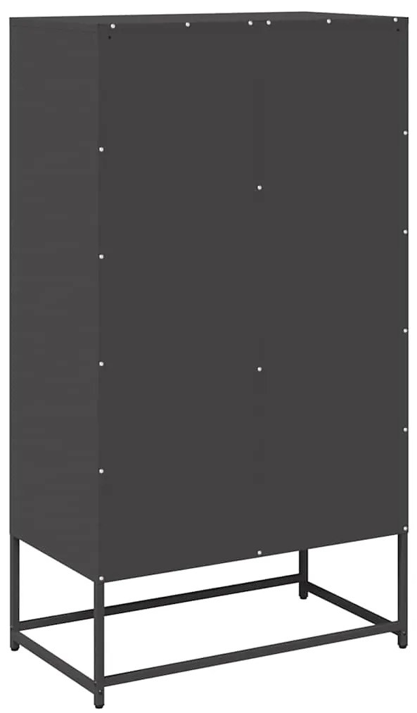 Aparador alto 68x39x123 cm aço preto
