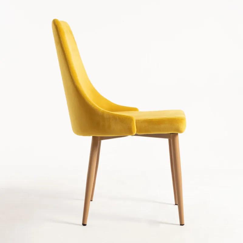 Pack 6 Cadeiras Stoik Wood - Amarelo