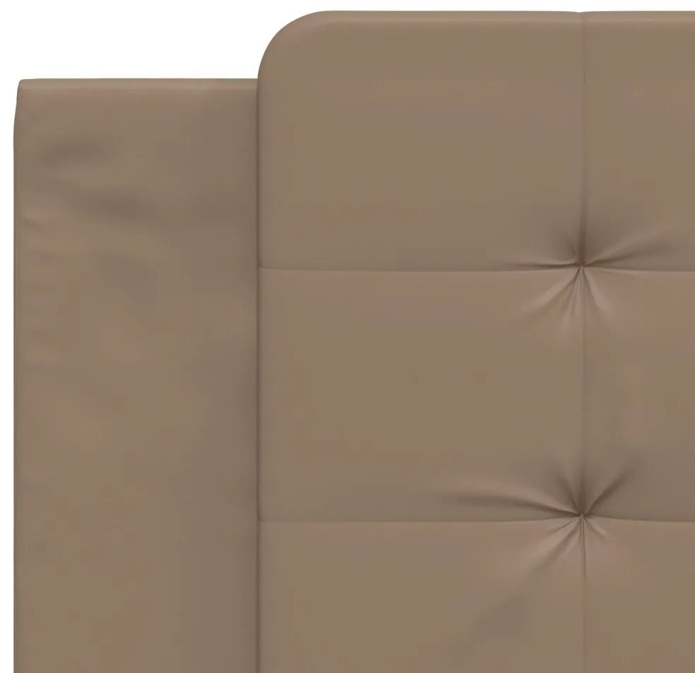Estrutura cama cabeceira 180x200 cm couro artificial cappuccino