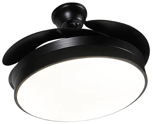 Ventilador de teto preto LED telecomando - XIRO Moderno