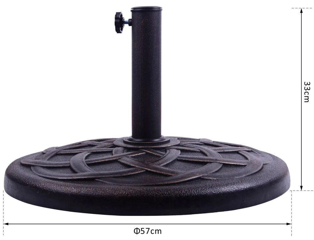 Base para Chapéu de Sol Suporte para Chapéu de Sol de Resina para Jard