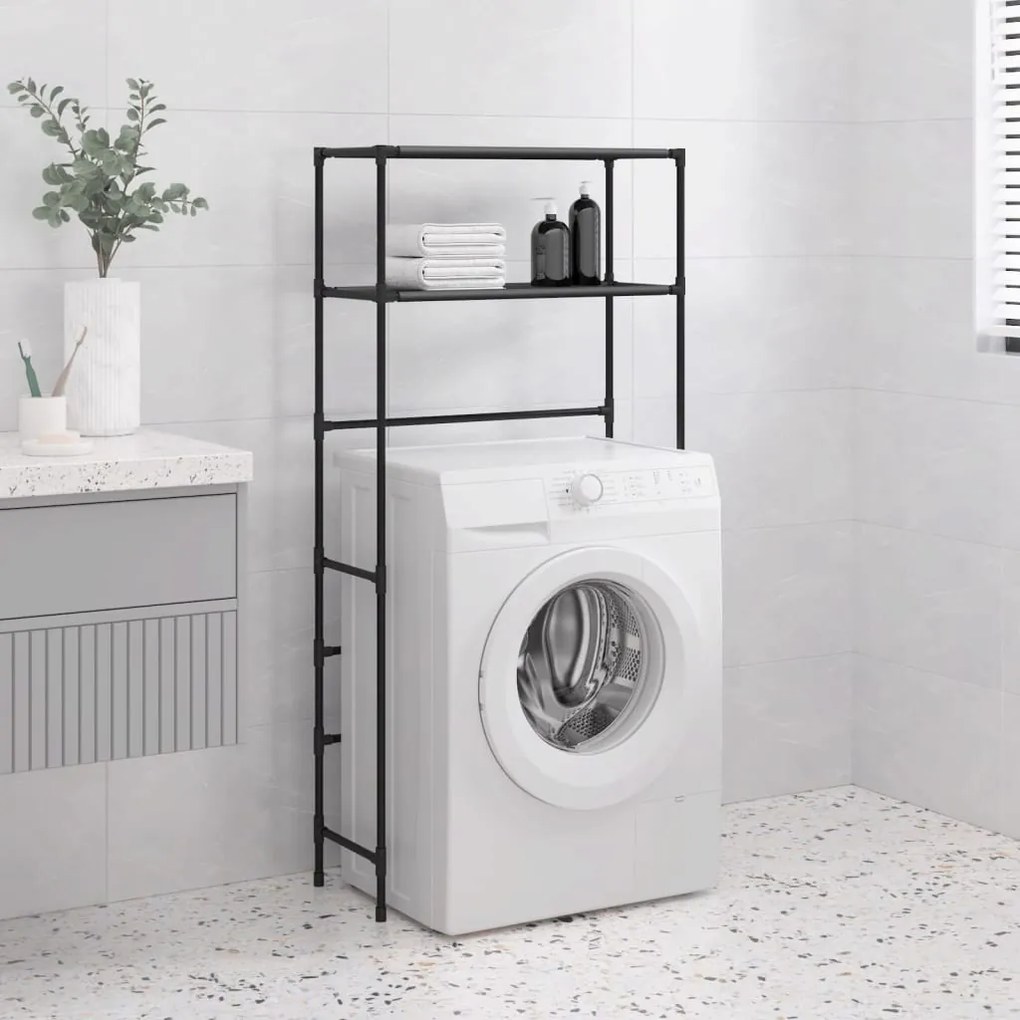 vidaXL Estante arrumação p/ máquina de lavar 2 prat. 69x28x143cm ferro