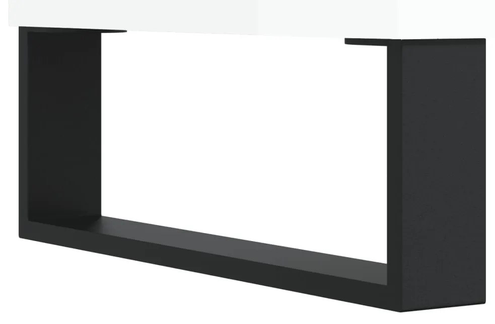 Móvel de TV 100x35x55 cm derivados madeira branco brilhante