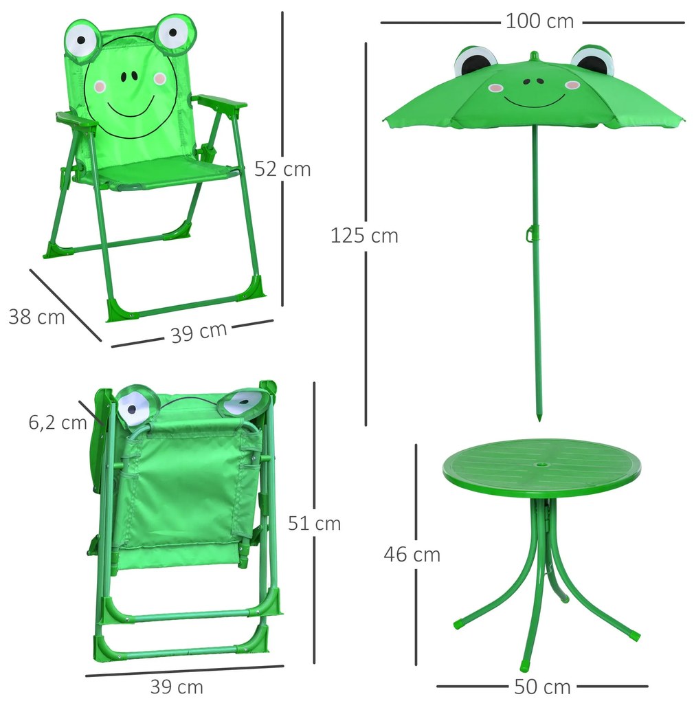 Conjunto de Mesa e Cadeira de Jardim Conjunto de Picnic Dobrável para