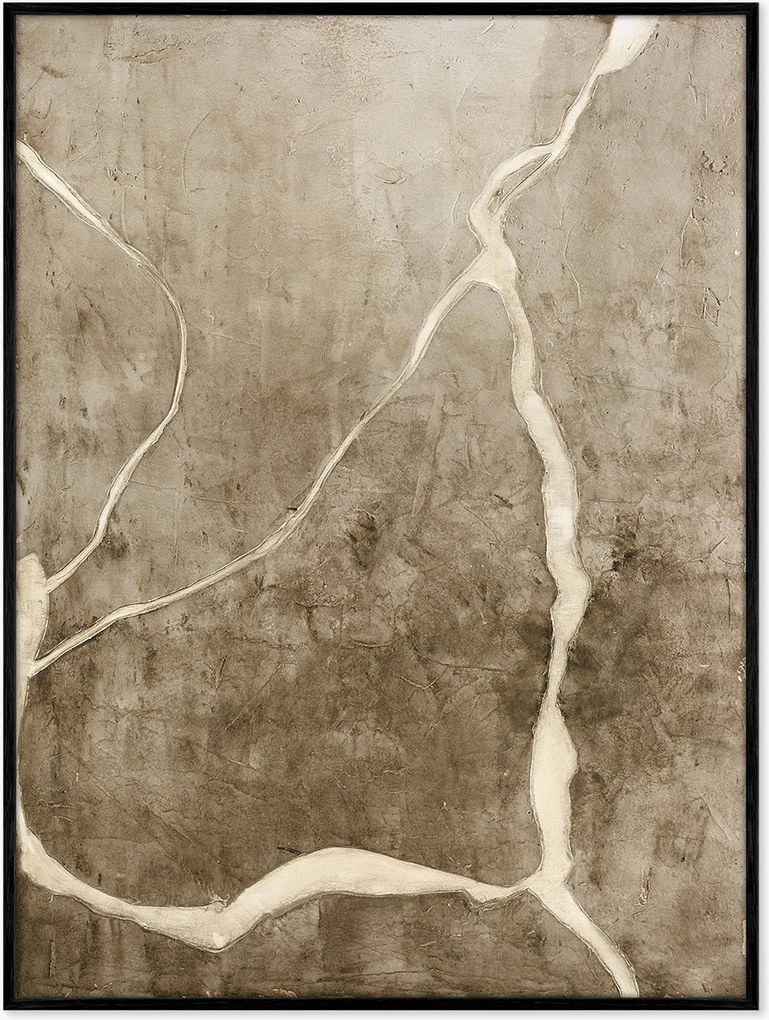 Impressão em tela pintada à mão emoldurada Vibranium