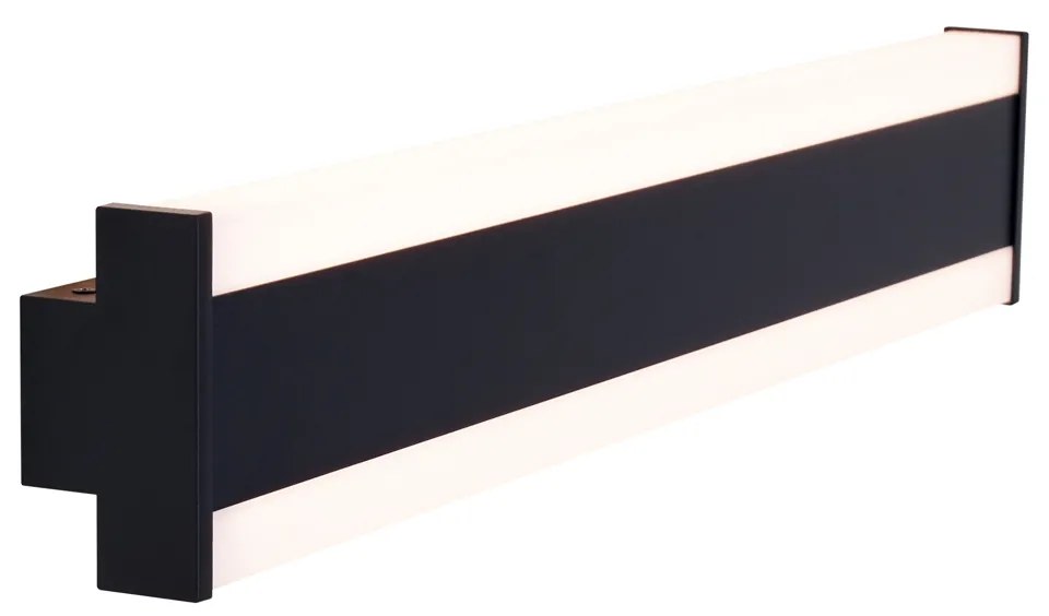 Candeeiro de Parede Moderno Preto CCT 60cm incl. LED IP54 - Vanya Moderno