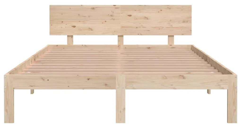Estrutura de cama 140x200 cm pinho maciço