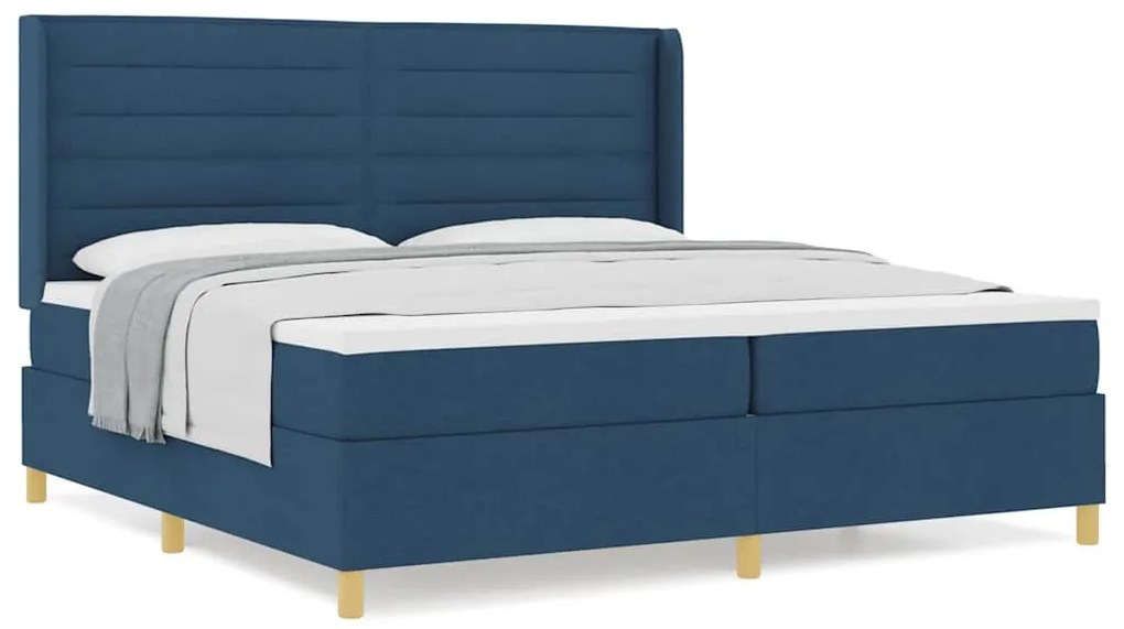Cama Box com Colchão Azul 200x200 cm