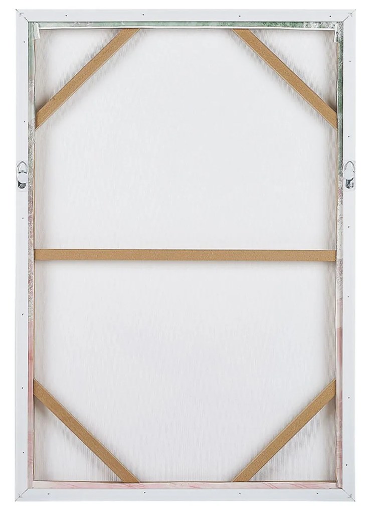 Quadro com motivo de mar 63 x 93 cm rosa e verde SCORDIA Beliani