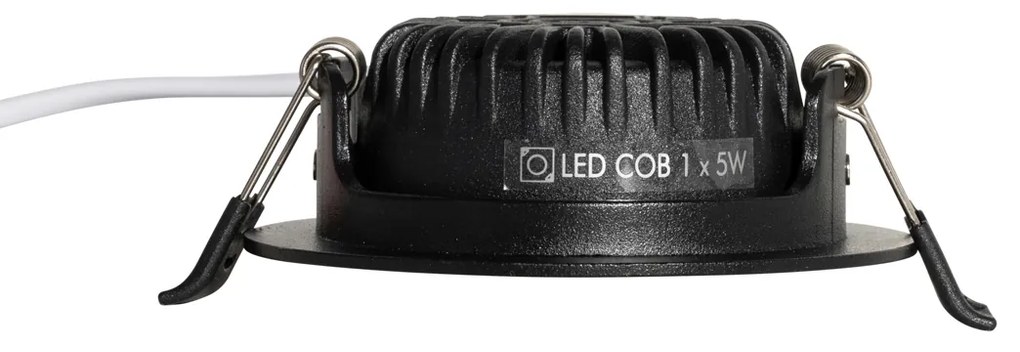 Foco embutido preto inclinável 8,2 cm Incl. LED Dim to Warm IP54 Ultra Slim - Pupil Moderno